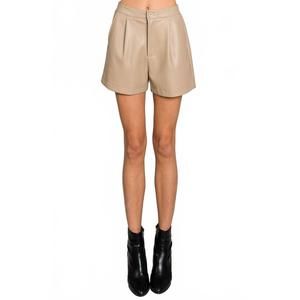 NEW ALLIE ROSE soft pleather high waisted shorts in butterscotch